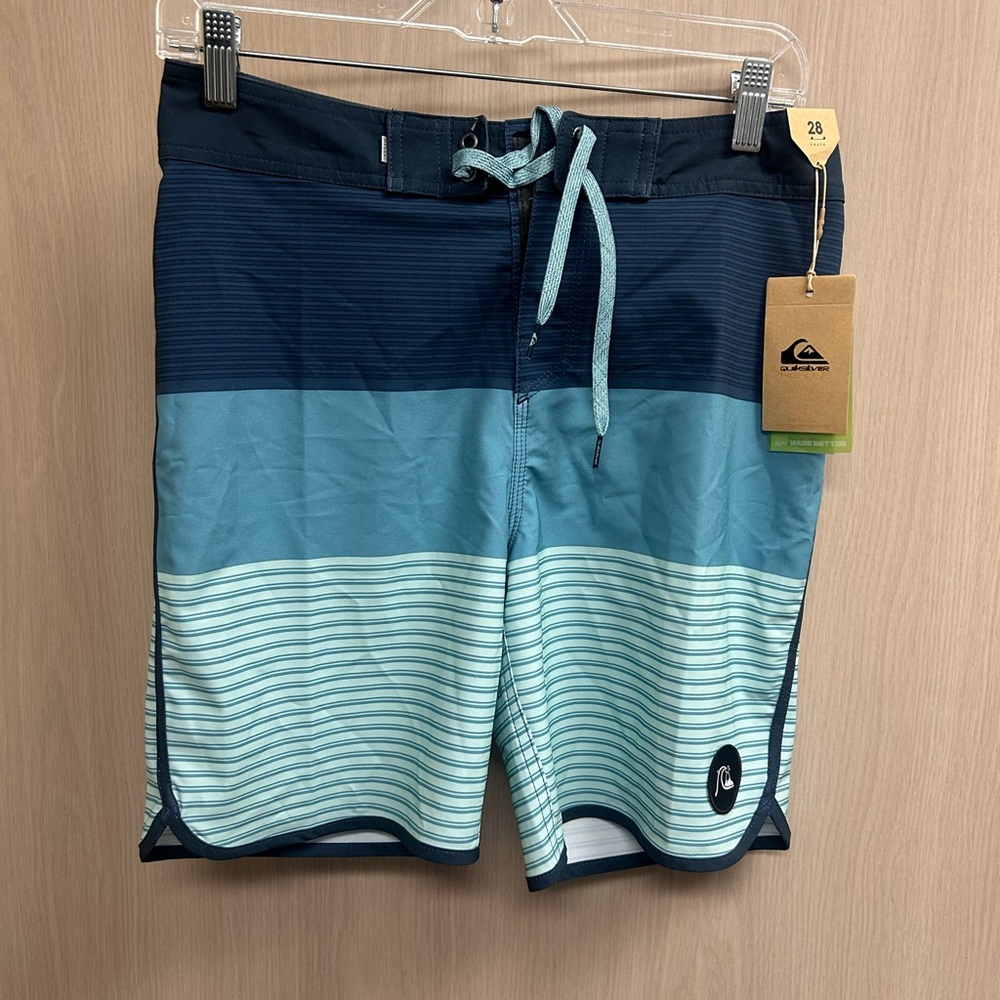 Quiksilver Navy and Aqua Board Shorts